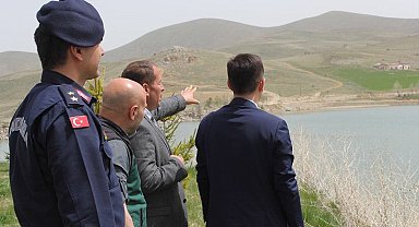 Kaymakam Şahin Gökçedere Göletinde incelemelerde bulundu