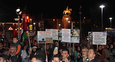 Kayseri'de Filistin'e destek gösterisi