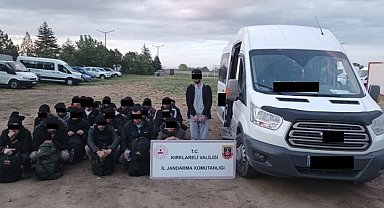 Kırklareli'nde 45 kaçak göçmen yakalandı