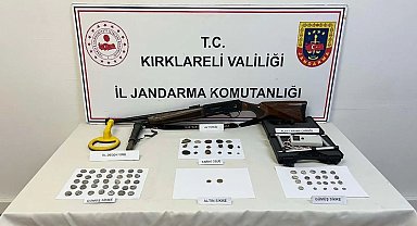 Kırklareli'nde tarihi objeler ele geçirildi
