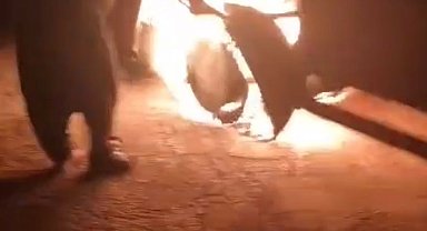 Konya'da dinlenme tesisinde tırda yangın