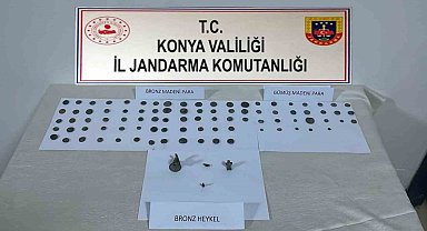 Konya'da jandarmadan tarihi eser operasyonu