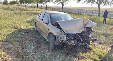 Konya'da otomobil şarampole uçtu: 1 yaralı