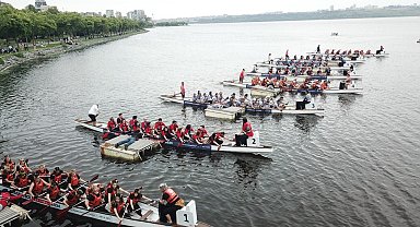 Küçükçekmece'de dragon boat yarışları