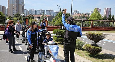 Küçükçekmece'de özel çocuklara trafik eğitimi verildi