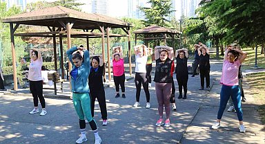 Küçükçekmece'de sabah sporlarına büyük ilgi