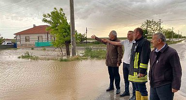 Kulu'da şiddetli yağmur ve dolu yağışı