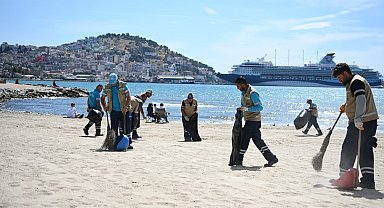 Kuşadası'nda plajlar sezona hazırlandı