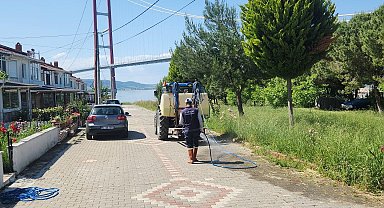 Lapseki'de kene ve haşere ilaçlama çalışmaları gerçekleştirildi