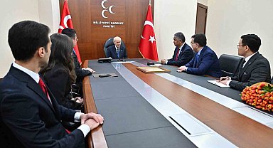 MHP lideri Bahçeli'ye anlamlı ziyaret
