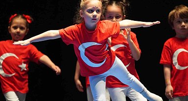 Minikler jimnastik şöleninde hünerlerini sergilediler