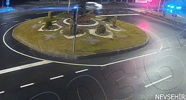 Nevşehir'de kazalar güvenlik kameralarına yansıdı