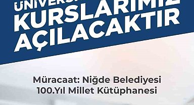Niğde Belediyesi Ücretsiz 'Üniversiteye Hazırlık Kursu' açıyor