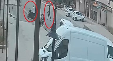 Nusaybin'de iş yerine silahlı saldırı anı güvenlik kamerasına yansıdı