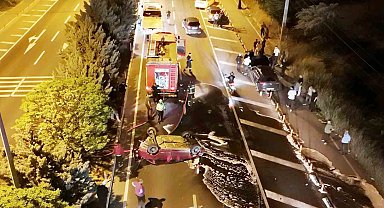 Önündeki araca arkadan çarptı, yarasını unutup basına bağırdı