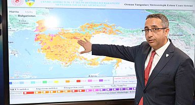 Orman yangını riskine karşı erken uyarı sistemi 'MEUS' devrede