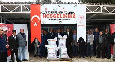 Osmancık'ta üreticilere 18 ton çeltik tohumu dağıtıldı