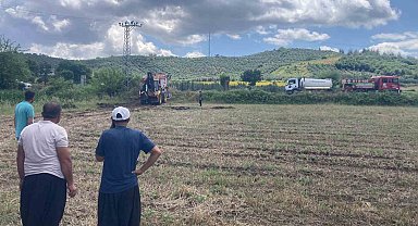 Osmaniye'de buğday tarlasında yangın çıktı