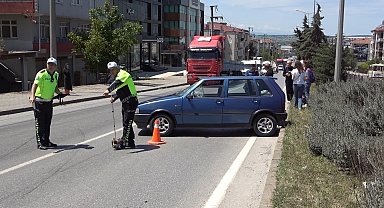 Otomobilin çarptığı yaya yaralandı