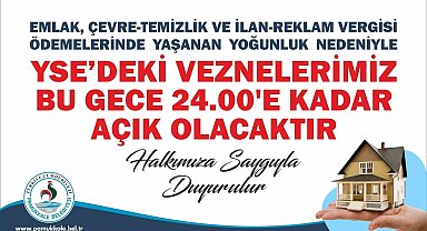 Pamukkale Belediyesi vezneleri gece saat 24.00'e kadar hizmet verecek