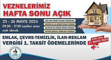 Pamukkale Belediyesi'nde vezneler hafta sonu açık olacak