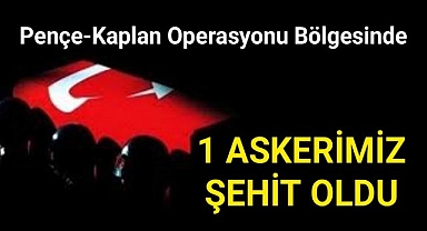 Pençe-Kaplan Operasyonu Bölgesinde 1 Askerimiz Şehit