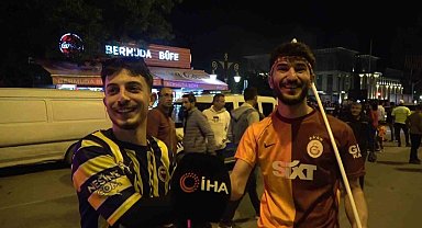 Şampiyonluk kutlamalarında taraftarlardan dostluk mesajı