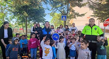 Samsun'da çocuklara trafik eğitimi