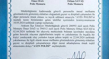 Samsun'da hırsızlık ve bıçaklama olayını aydınlatan polisler ayın polisi seçildi