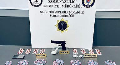 Samsun'da uyuşturucuyla yakalanan şahıs gözaltına alındı