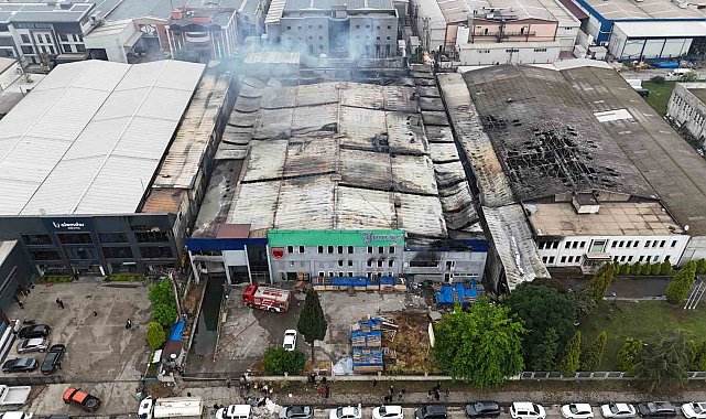 Samsun'daki fabrika yangını 9 saatte söndürüldü