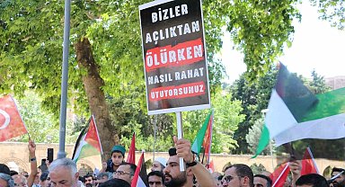 Şanlıurfa'da İsrail'e tepki, Filistin'e dua