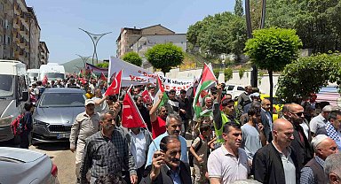 Şemdinli'de İsrail'in soykırımı kınandı