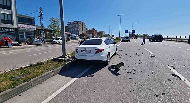 Sinop'ta araç büyükbaş hayvana çarptı