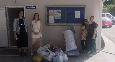 Sökeli çocuklar atığı getiriyor, hediyeyi kapıyor