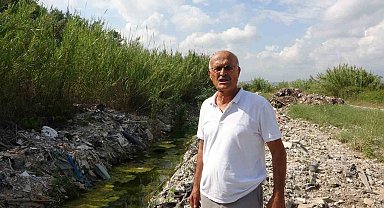 Sulama kanalı çöplüğe döndü