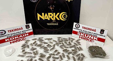 Şüpheli araçtan kokain ve skunk çıktı