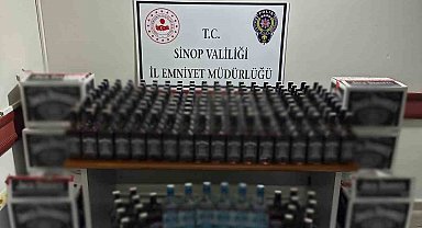 Şüpheli otomobilden 186 adet kaçak alkol çıktı