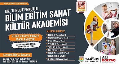 Tarsus'ta yapay zeka ve sanat kursları başladı