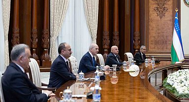 TBMM Başkanı Kurtulmuş, Özbekistan Cumhurbaşkanı Mirziyoyev tarafından kabul edildi