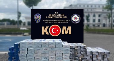 TEM Otoyolu'nda bir araçta bin 430 paket gümrük kaçağı sigara ele geçirildi
