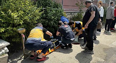 Temizlik yaparken 5 metre yükseklikten beton zemine düştü