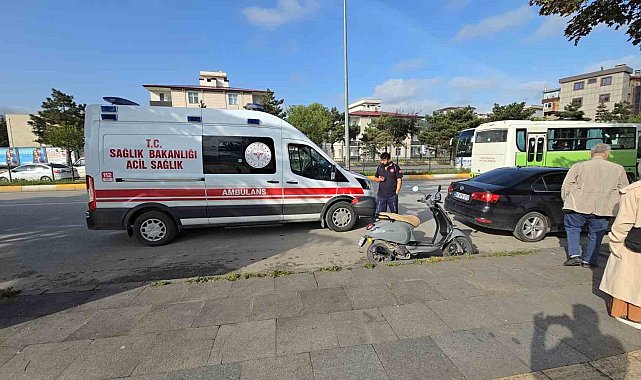 Tokat'ta motosikletin çarptığı yaya yaralandı