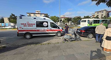 Tokat'ta motosikletin çarptığı yaya yaralandı