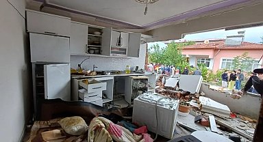 Tokat'ta mutfak tüpü bomba gibi patladı