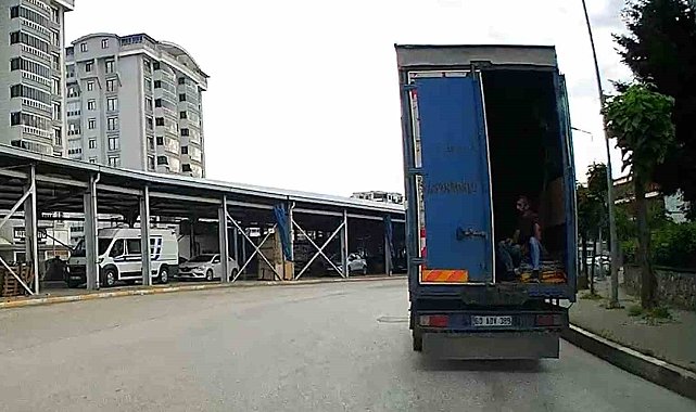 Tokat'ta tehlikeli yolculuk kamerada