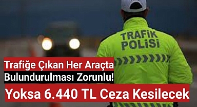 Trafiğe çıkan her araçta bulundurulması zorunlu! Yoksa 6.440 TL ceza kesilecek