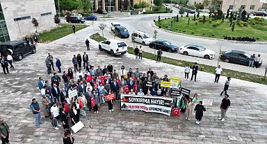 Tunceli'de üniversite öğrencilerinden Filistin'e destek