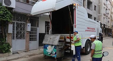 Turgutlu'da çöp konteynerlerine bahar temizliği