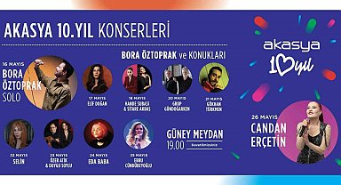 Türk pop müziğinin ünlü isimleri, Akasya'nın 10'uncu yılı için sahnede
